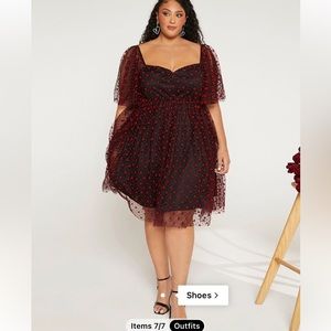 Clover Print Sweetheart Dress